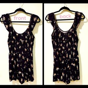 Black floral Romper